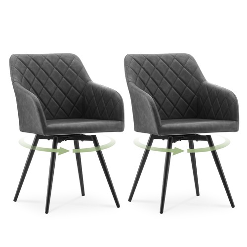 Set swivel dining chairs - set,