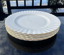 5 Royal Albert Bone China England VAL D'OR 8¼" Salad Plates. White with Gold