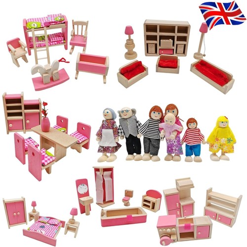 Wooden doll house furniture - wooden,