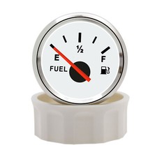 52mm/2'' Universal Car Fuel Level Gauge 0-190ohm White 12V/24V Oil Tank Level