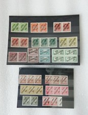 CZECHOSLOVAKIA 1919 Set 39 Stamps On Blocks With Overprint MNH - MLH 