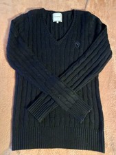 Samshield Premium Line Vee Necked jumper in Navy Size  XS Cable pattern