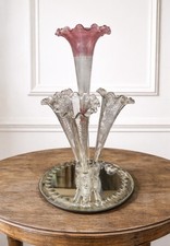 Antique Glass Epergne On
