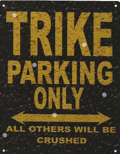 Trike parking metal - parking, sign