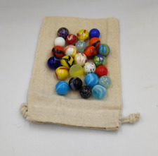 Round Glass Marbles in Cotton