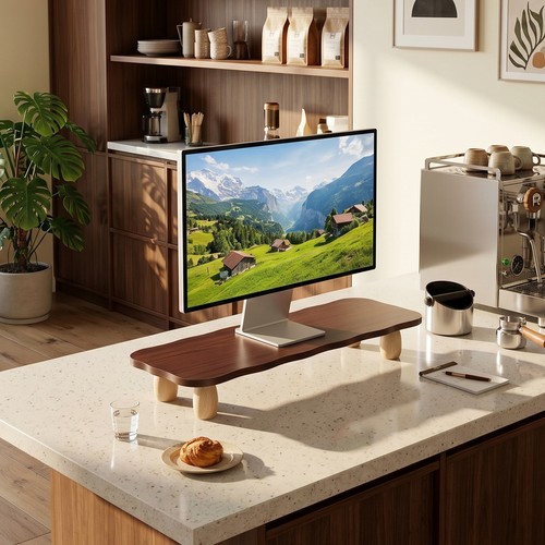 Wooden computer desktop - wooden,