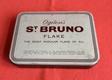 Vintage Collectable Tin - Ogden's St Bruno Flake - One Pound  Large Tobacco Tin