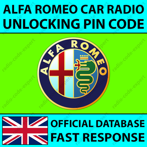 Alfa romeo radio unlocking pin - alfa,