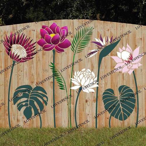 Garden flower head fence wall - flower, fence/wall