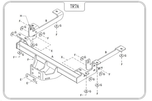 Renault master tow bar - tow, fwd