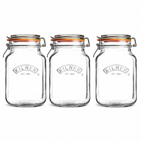 Kilner square storage jars - square,