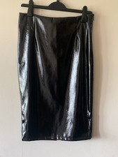 Ladies NEXT Wet Look Black Pvc
