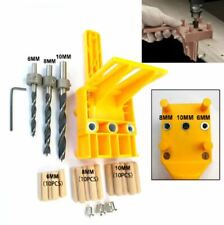 41 pcs Handheld Woodworking Dowel Jig Kit fits 6 8 10mm Drill Guide Metal Sleeve