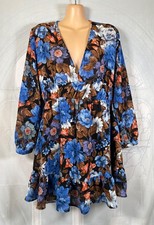 Zara blue, brown & orange