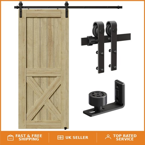 Frosted black barn - black, door