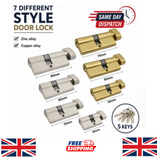 Euro cylinder door lock - cylinder, thumb