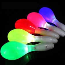 2Pcs LED Sensory Light Up Maracas Toy Multi Colour Children Party Birthday Gift