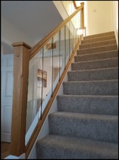 Solution Glass With Slotted Oak Handrail Kit Quality Uk Manufactured!