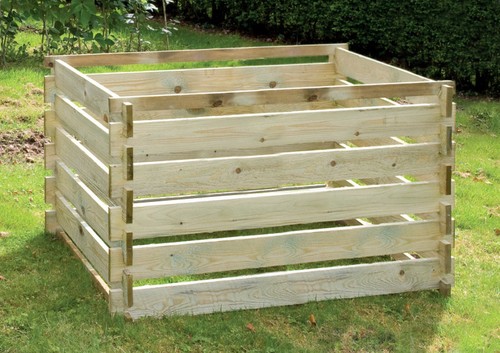Large compost bin - bin, wooden