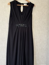 Wallis. Black Wide Leg Stretch Beaded Jumpsuit (Petite) Size 16 New