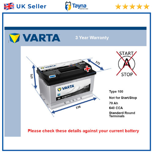 Car battery varta - e9, 640a