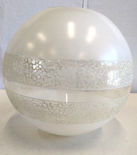 Large Antique Etched Frosted