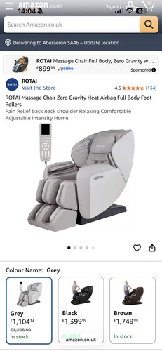 Rotai massage chair - chair, zero