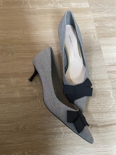 Zara black white bow court - zara,