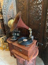 HMV Gramophone Fully Functional Working Phonograph Win-Up Record Player Handmade