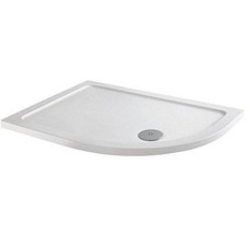 Modern Offset Quadrant Shower Tray 1200x800mm RH Low Profile Lightweight White