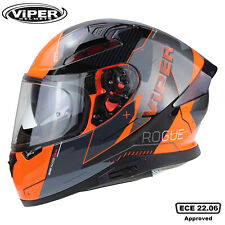 Viper RS-V95 Full Face Motorbike Motorcycle Helmet - Rogue orange/black