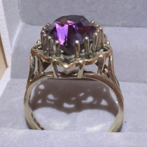 Vintage ring yellow gold - ring,