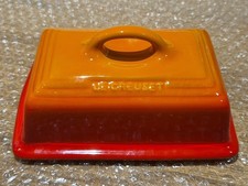 Le Creuset Volcanic Orange Butter Dish LID TOP ONLY