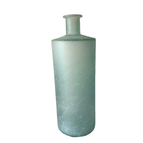 Textured art glass bottle vase - textured,