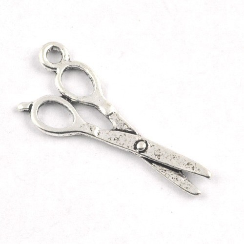 Scissors metal charms 10pcs - scissors,
