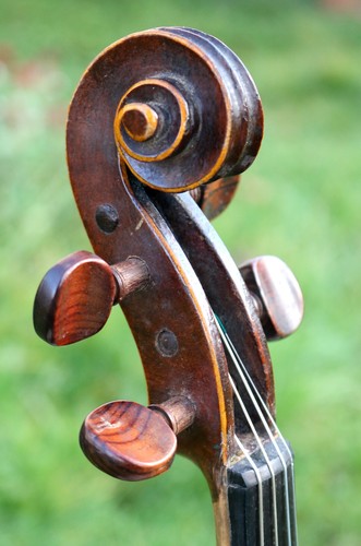 Antique old french violin - old,