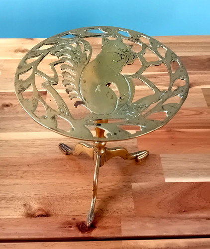 Antique brass squirrel - antique, kettle