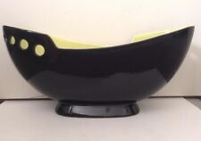 Rare Wade 50’s Retro Harmony Black & Lime Mantel Vase Porthole Pierced Bowl 439