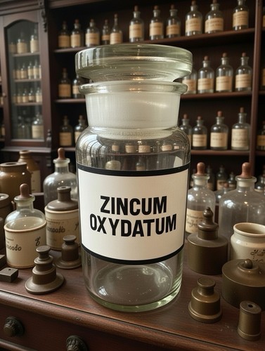 Antique apothecary bottle zinc - antique,
