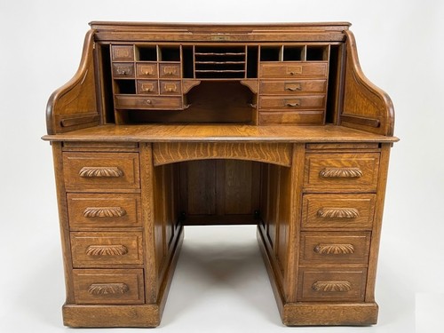 Antique oak roll top - antique,