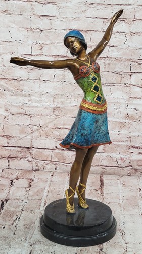 Chiparus nouveau bronze statue - chiparus,