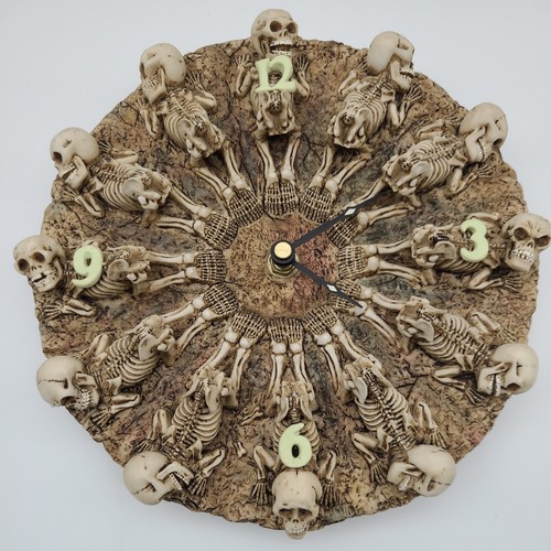 Skeleton wall hanging - hanging, clock