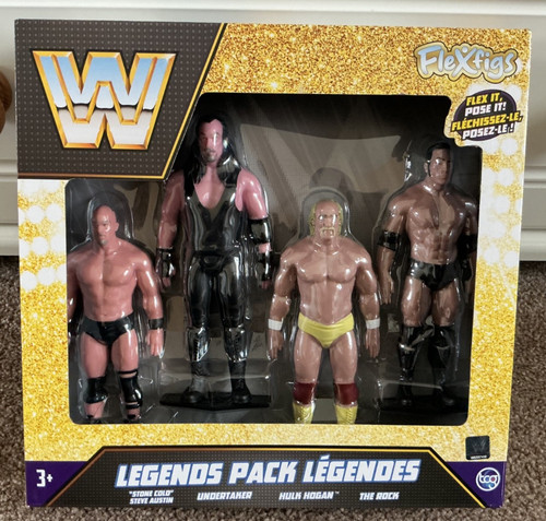 Flexfigs wwe legends pack 4 - pack, of