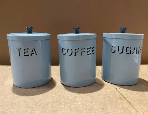 Tea coffee sugar canisters - sugar,