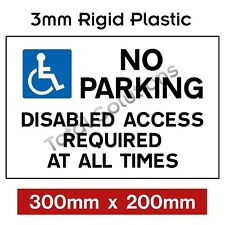 No Parking, Disabled Access