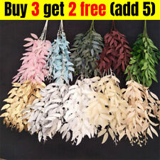 Silk Flowers Artificial Fake Leaf Plants Home Hotel Decor Xmas Wreath Eucalyptus