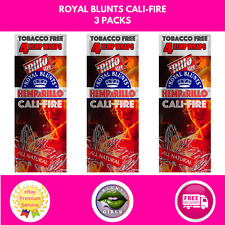 Royal Blunts Cali-Fire Flavour 3 Packs Rillo Size Tobacco Free TRACKED POSTAGE