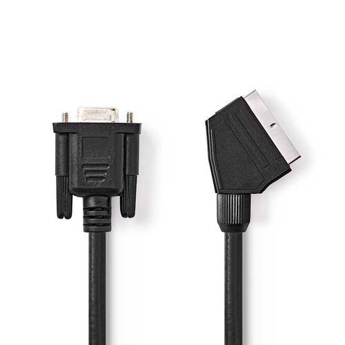 Scart vga cable lead - 2m, cable/lead