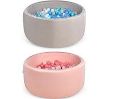 Pool Ball Pit with 200 Balls Soft Foam Toddler Baby Kids Girls Boys Play Round 