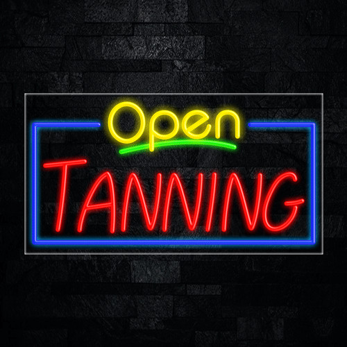 Tanning led neon sign - tanning, x